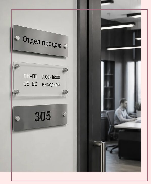Офисные таблички на дверь в Сергиеве Посаде по цене от 5015 р. | Аванза-Сгп
